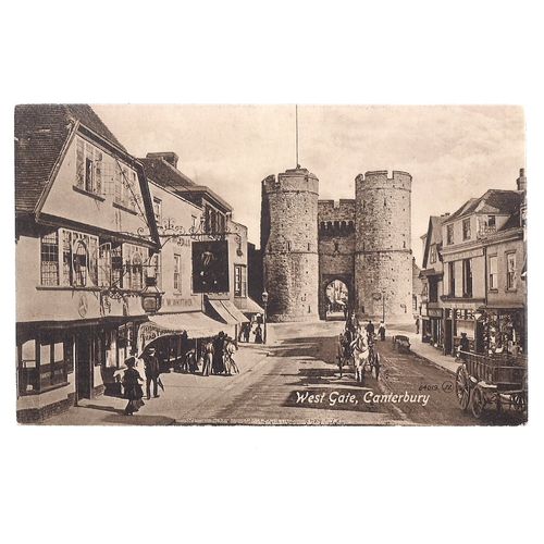 WEST GATE, CANTERBURY unused vintage postcard /