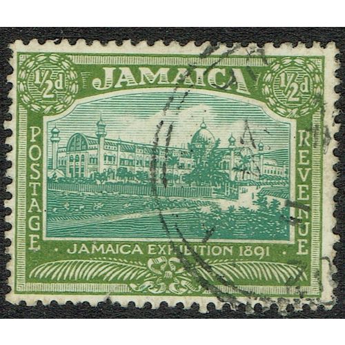 Jamaica 1919 1/2d Green and Olive Green wmk Crown CA SG78 FU