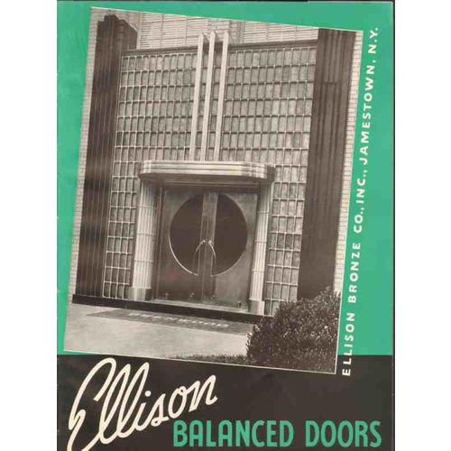 ELLISON BRONZE COMPANY 1941 balanced doors metal works vintage catalog