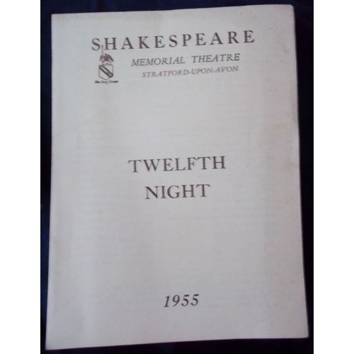 Shakespeare Memorial Theatre - Twelfth Night - 1955 Theatre Programme