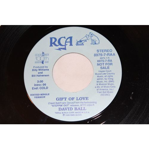 David Ball Promo 45-GIFT OF LOVE STEREO