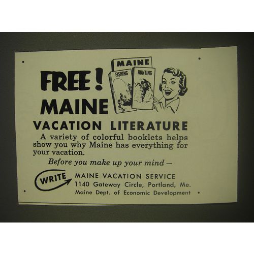 1958 Maine Tourism Advertisement