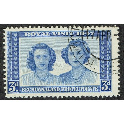 Bechuanaland 1947 Royal Visit 3d Ultramarine SG134 FU