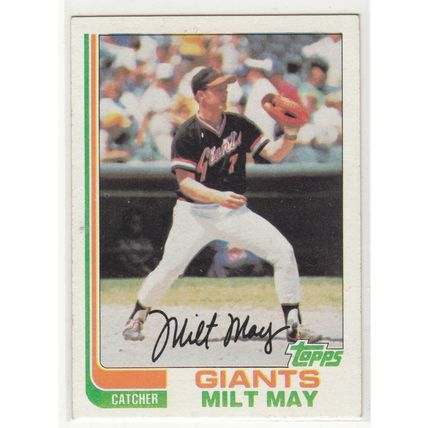 1982 Topps baseball card 242 Milt May - Giants