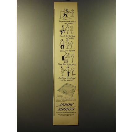 1950 Arrow Shorts Ad - A display man whose windows were tasteful