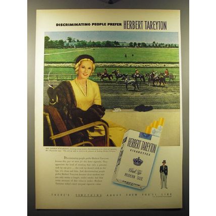 1950 Herbert Tareyton Cigarettes Ad - Mrs. Rodman Wanamaker