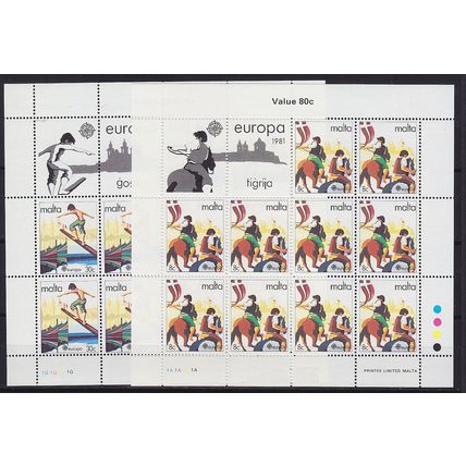 MALTA [1981] MiNr 0628-29 Kleinbogen ( **/mnh ) CEPT