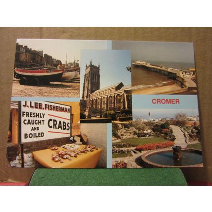 multiview, CROMER, NORFOLK. used postcard by A.C.E. cards =