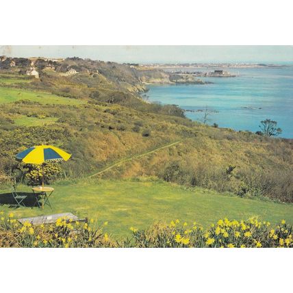 Guiness Umbrella at Guernsey 1960s Postcard