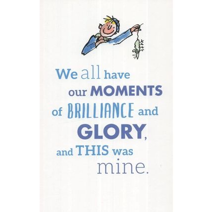 Roald Dahl Boy Book We All Have Moments Of Brilliance Postcard