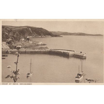 Mevagissey Boats Cornwall 1945 WW2 Frank Postcard