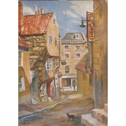 Berthelot Street St Ives St Peter Port Guernsey Oilette Oil Painting Postcard