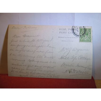 WW1 MILITARY HOSPITAL, DOVER, KENT used postcard RP 1915 postmark =