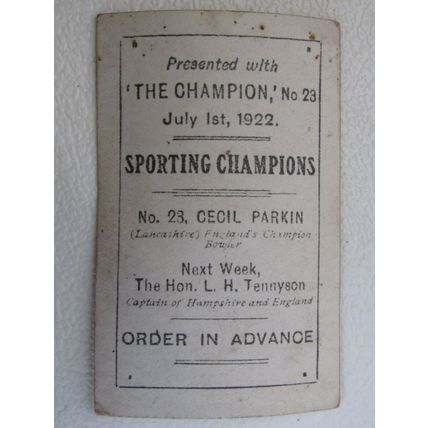 The Champion 1922 Sporting Champions Trade Cards Single Card Choice (28)