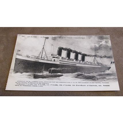 Louis Levy Postcard - Transatlantic Ocean Cruise Liner - Le Paquebot Le Havre