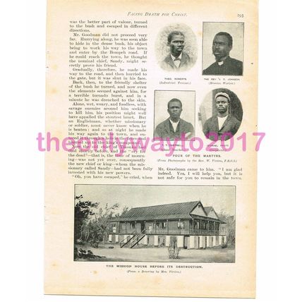 Mission House & Martyrs, Tikonko, Sierra Leone, Book Illustration, c1899