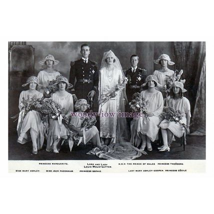 rs1771 - The Wedding Party of Lord & Lady Louis Mountbatten - print 6x4