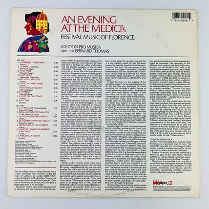 An Evening At The Medici's Festival Music Of Florence Vinyl LP Record Album