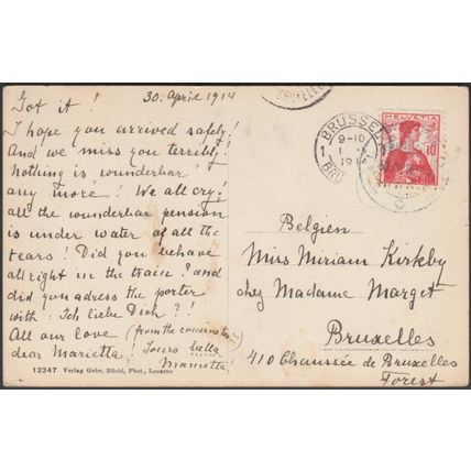 Locarno von Villa Germania aus Gesehen, 1914 - Gebrüder Büchi AK