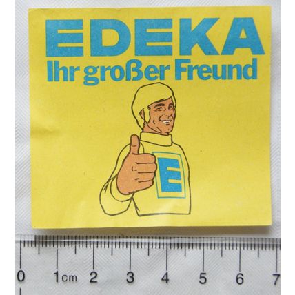 vintage West Germany Matchbox Label - Edeka - lhr Grober Freund