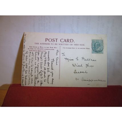 WRAXHALL MANOR. WILTSHIRE used antique postcard by R W Wilkinson & Co 1904 pm =
