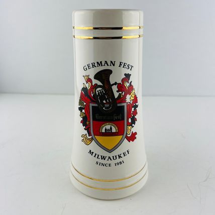 German Fest Milwaukee Commerative Ceramic Beer Stein 10 Year Anniversary Limited