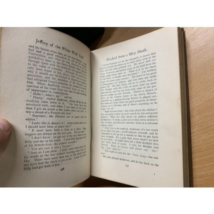 ANTIQUE "JEFFREY OF THE WHITE WOLF TRAIL" WESTERN COWBOY FICTION BOOK (P4)
