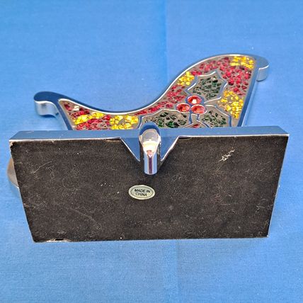 Metal SANTA SLEIGH Christmas STOCKING HANGER Mantel Holder Hook Holiday