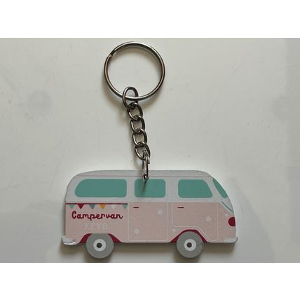 KEY RING - CAMPER VAN (PINK)