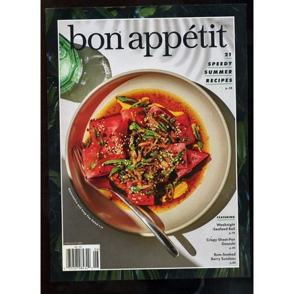 BON APPETIT magazine 2021 " 21 SPEEDY SUMMER RECIPES" Seafood Boil NEW ISSUE