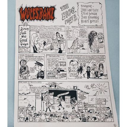 Wolfsbane - After midnight 12" single + 2 cartoon biography comics DEFA1412