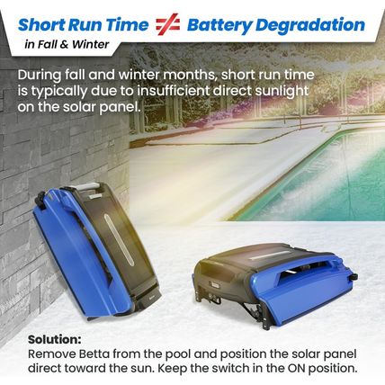 Betta SE Solar Powered Automatic Robotic Pool Surface Skimmer Cleaner with 24/7