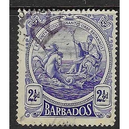 BARBADOS 1916-18 WATERMARK MULTI-CROWN CA 2½d USED SG185