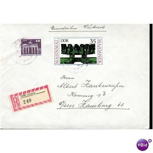 DDR FDI Cover 1980 - SG E2257 - Majdanek War Victims Memorial, Poland
