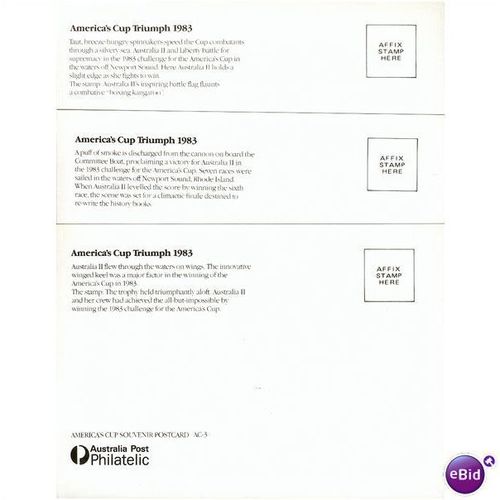 Australia FDI Postcard set 1983 - America's Cup Triumph