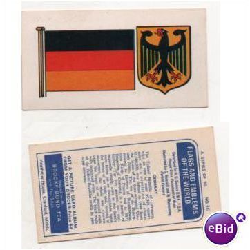 Brooke Bond Tea card Flags And Emblems of the World no.36 GERMANY