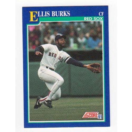 1991 Score Ellis Burks baseball card #8 – Red Sox