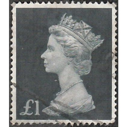 1969 Pre-Decimal Currency. £1-00 Bluish Black. Fine Used.