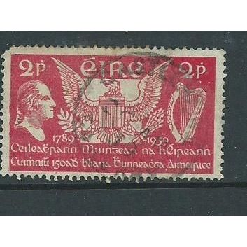 Ireland stamps sg109 sg 109 used 2d first us president blunt corner