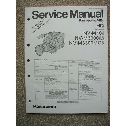 Panasonic NV-M40 , NV-M3000 , NV-M3300MC3 Service manual