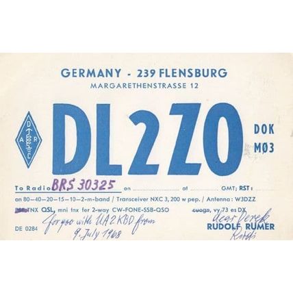 Herford Munchen German Amateur Radio Station QSL Rare 1960s Postcard