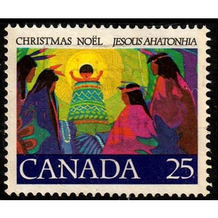 Canada 1977 Christmas 25c Used Stamp.