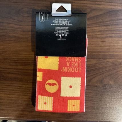 Cheez-It Crackers Novelty Unisex Crew Socks-Kelloggs Promo-NWT-FAST SHIPPING