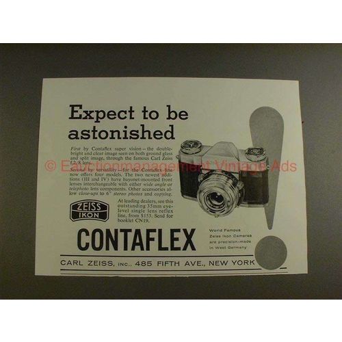 1957 Zeiss Ikon Contaflex Camera Ad - Be Astonished!!