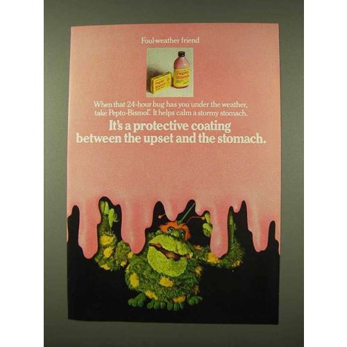 1973 Pepto-Bismol Medicine Ad - Foul-Weather Friend