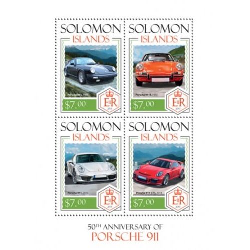 SOLOMON ISLANDS 2014 SHEET MNH PORSCHE 911 CARS AUTOS COCHES