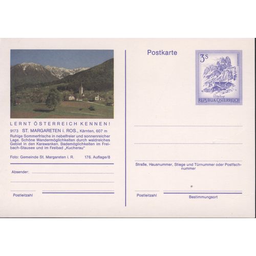 Austria unused - 3s pre-paid - St. Margareten i, Ros., Karnten
