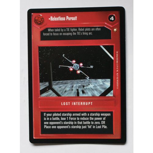 Star Wars CCG: Special Edition Limited # Relentless Pursuit (A) 1998 dark