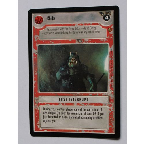 Star Wars CCG: Jabba's Palace Limited # Choke (A) 1998 light decipher