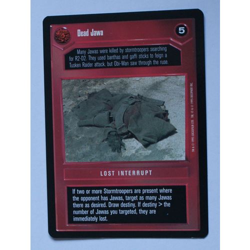 Star Wars CCG: Premier Limited # Dead Jawa (A) dark 1995 decipher